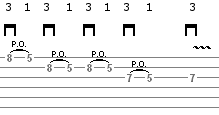 guitar lick 3 - pull off and vibrato