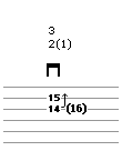 Guitar Bending Exercise Tablature - Double Stop