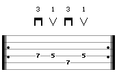 Alternate Picking Exercise 7 - guitar tab