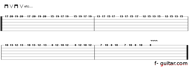 Neoclassical Lick 10 - guitar tablature