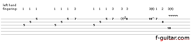 Neoclassical Lick 11 - guitar tablature