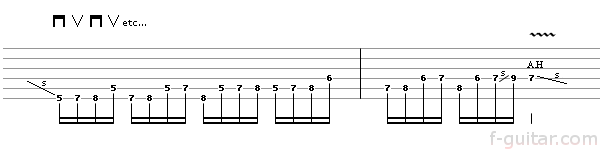 Neoclassical Lick 6 - guitar tablature