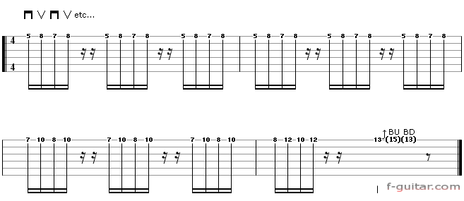 Neoclassical Lick 9 - guitar tablature
