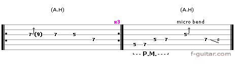 Lick 9 - guitar tablature